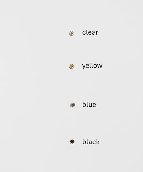 DOT Diamond  pierce 10 -K18-【clear/blue/yellow/black】