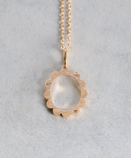 FLOWER FLAME Diamond Pendant top