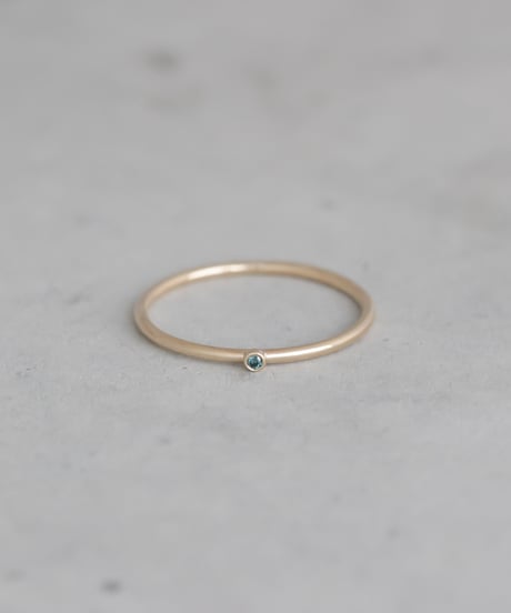 【Blue】DOT Diamond solitaire ring