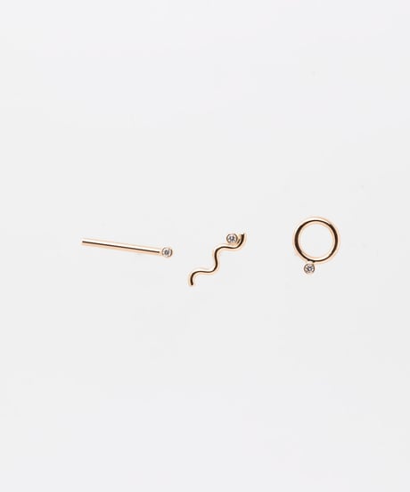 TONE Dia wave pierce -K18-