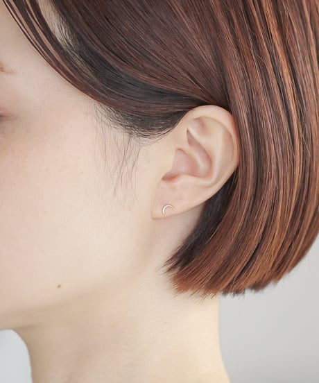 HALF TONE circle pierce -K18-