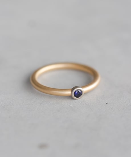 Sapphire SOLITAIRE  RING -K18-