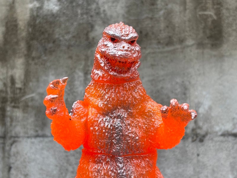 数量限定】ニセゴジラ ソフビキット クリアーオレンジ