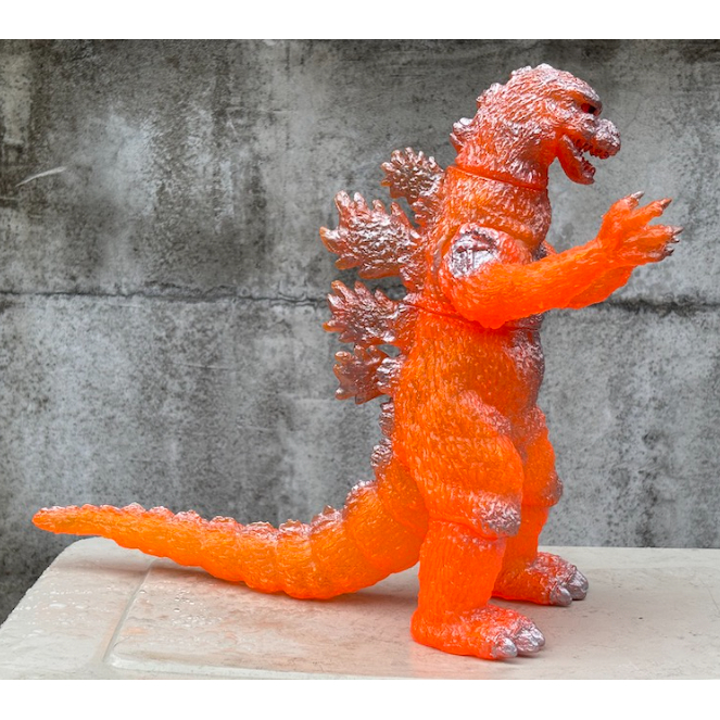 オレンジマジック⭐️キラキラ　セット 数量限定】ニセゴジラ ソフビキット クリアーオレンジ