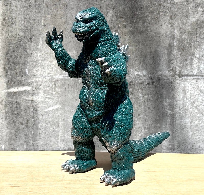 【てんつく工芸】ゴジラ（1974）ソフビキット・クリアグリーン／全高約27cm てんつく工芸】ゴジラ（1974）ソフビキット・クリアグリーン