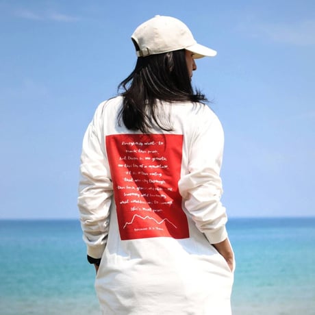 NORAs　ロンT-SHIRTS        BECAUSE IT`S THERE.　　WHT