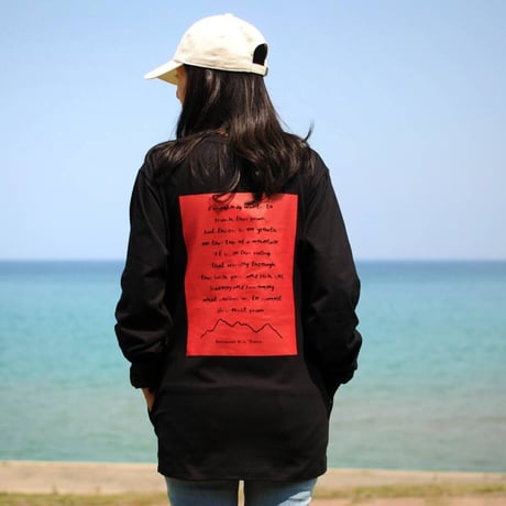 NORAs　ロンT-SHIRTS        BECAUSE IT`S THERE.　　BLK