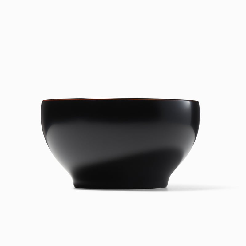 めぐる・日月の拭き漆 黒 大