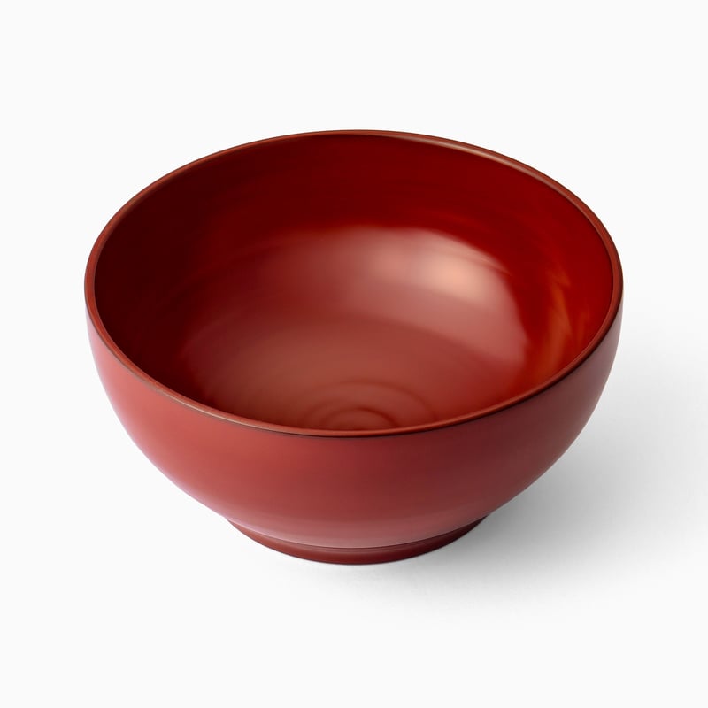 赤い漆器のどんぶり2個セット めぐるどんぶり・赤 | 漆器