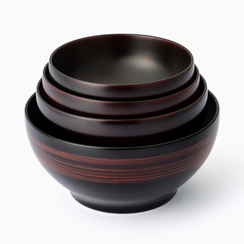 漆器　めぐる　三つ組椀 CATEGORY 三つ組椀・日月（年に一度の予約生産） | 漆器「めぐる
