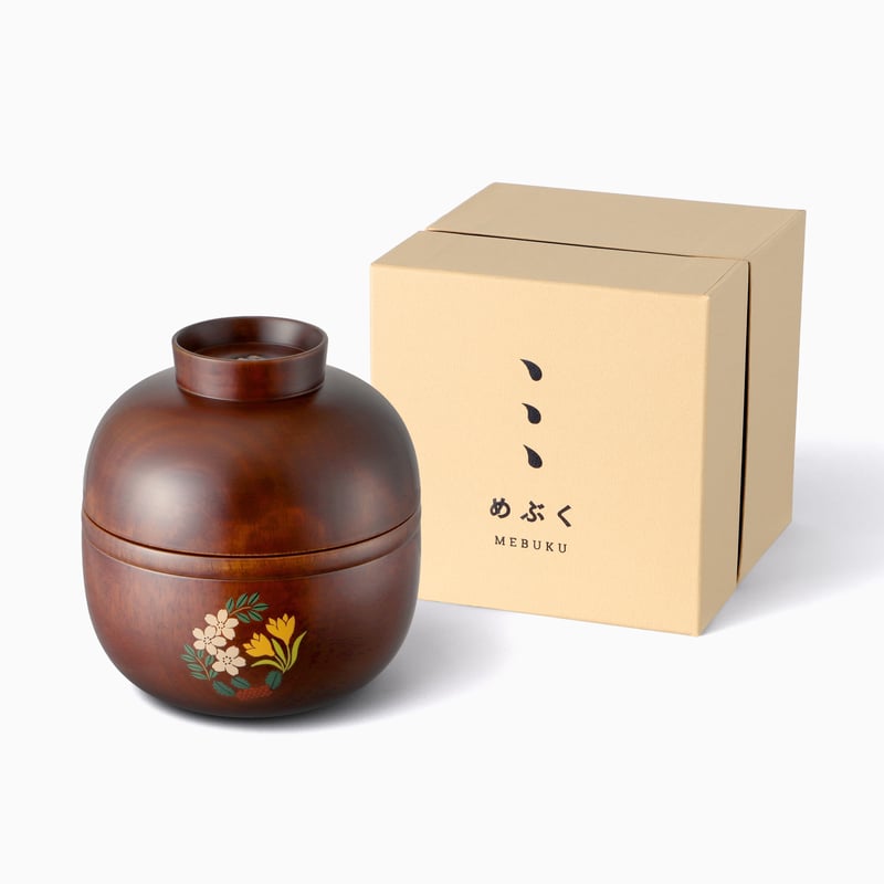 蒔絵　文箱　お弁当箱にも。。。 おあつらえ】めぶく弁当箱用・誕生花蒔絵（めぶくと一緒にご注文