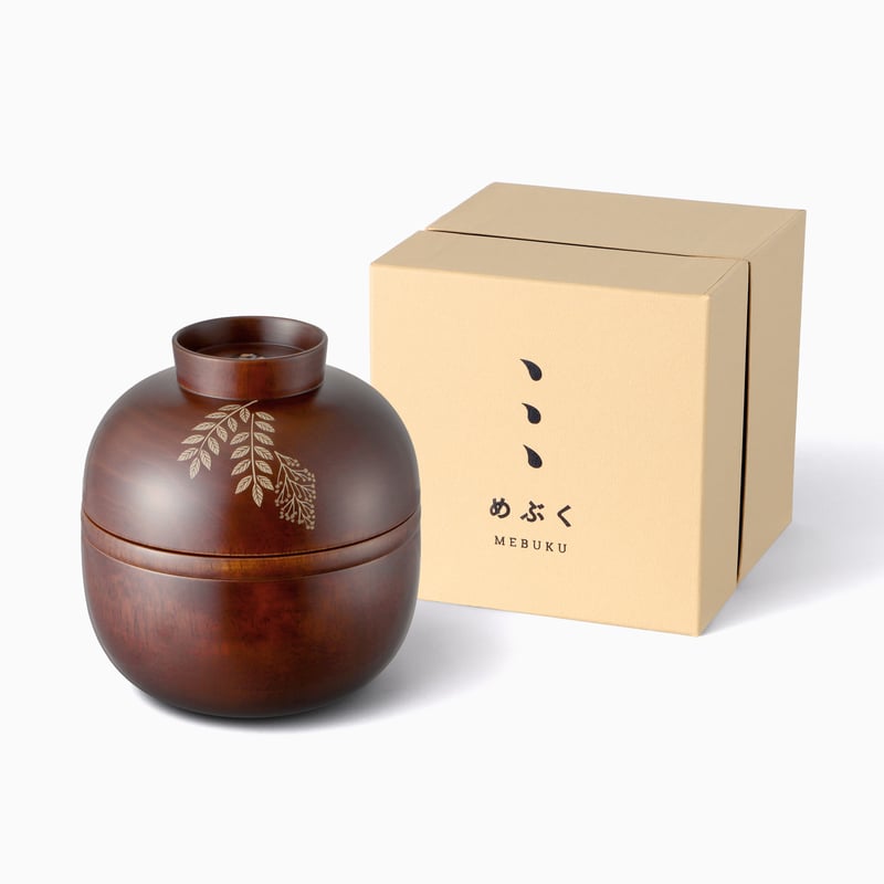おあつらえ】めぶく弁当箱用・ウルシ柄蒔絵（めぶくと一緒にご注文