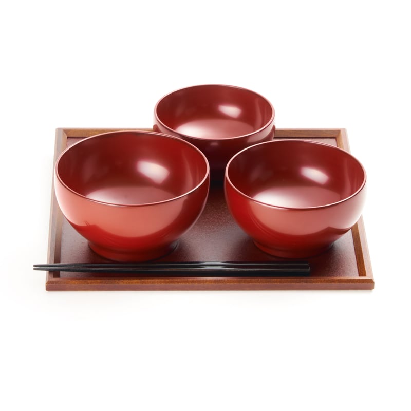 めぐるの一汁一菜盆・和紙着せ・潤 | 漆器「めぐる／めぶく