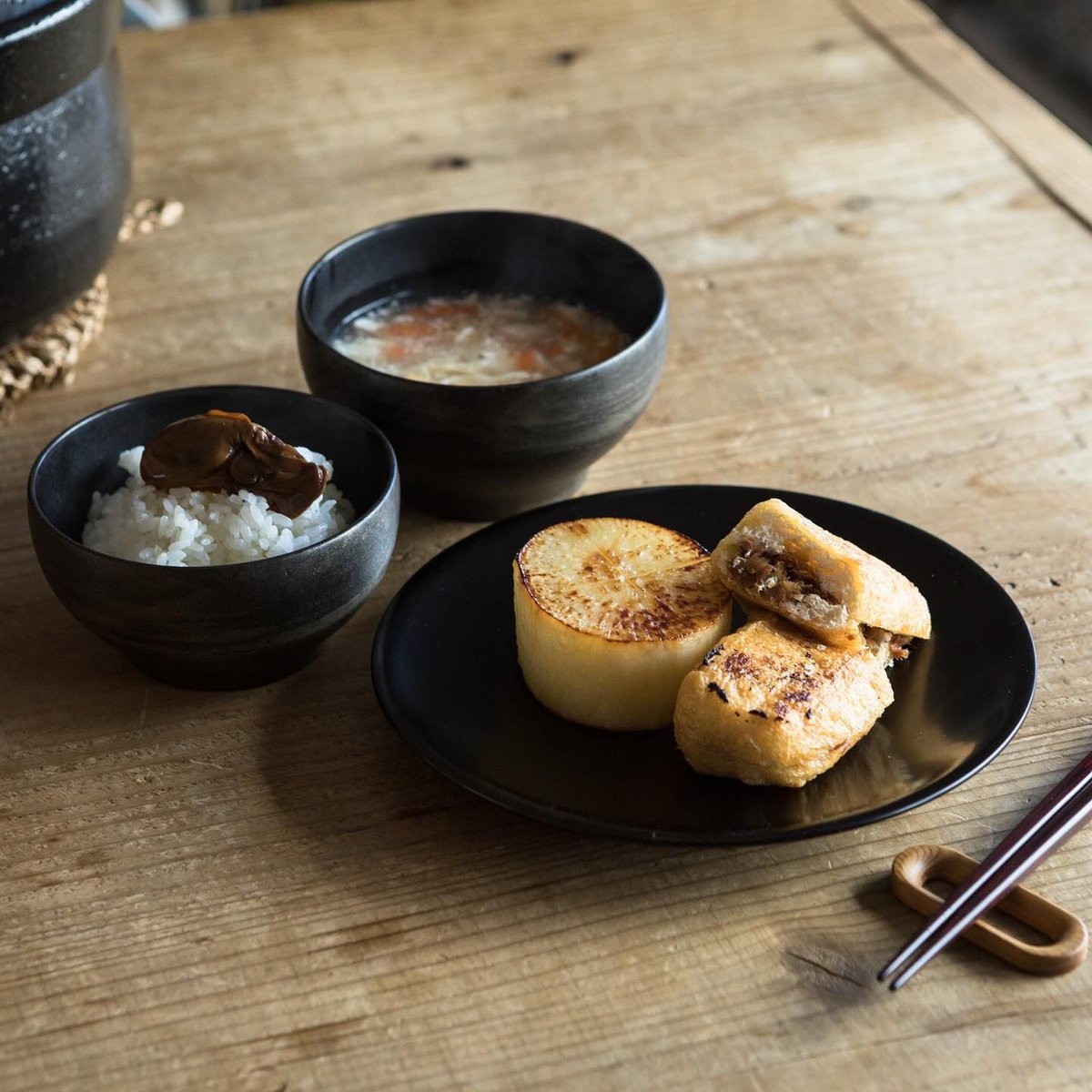 とつきとおか共同受注【第12季】めぐる・日月（四分一塗り）＜三つ組