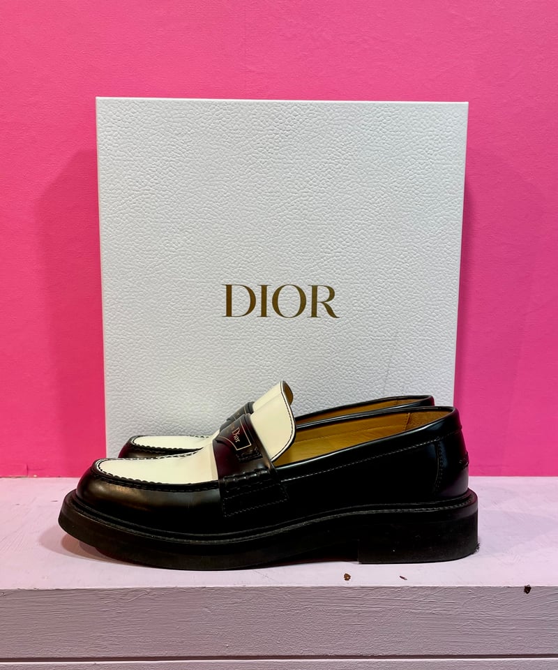 Christian Dior / DIOR CODE/ローファー/38/BLK/レザー/ME07 Dior ローファー 38 Christian Dior◇DIOR CODE/ローファー/38/BLK