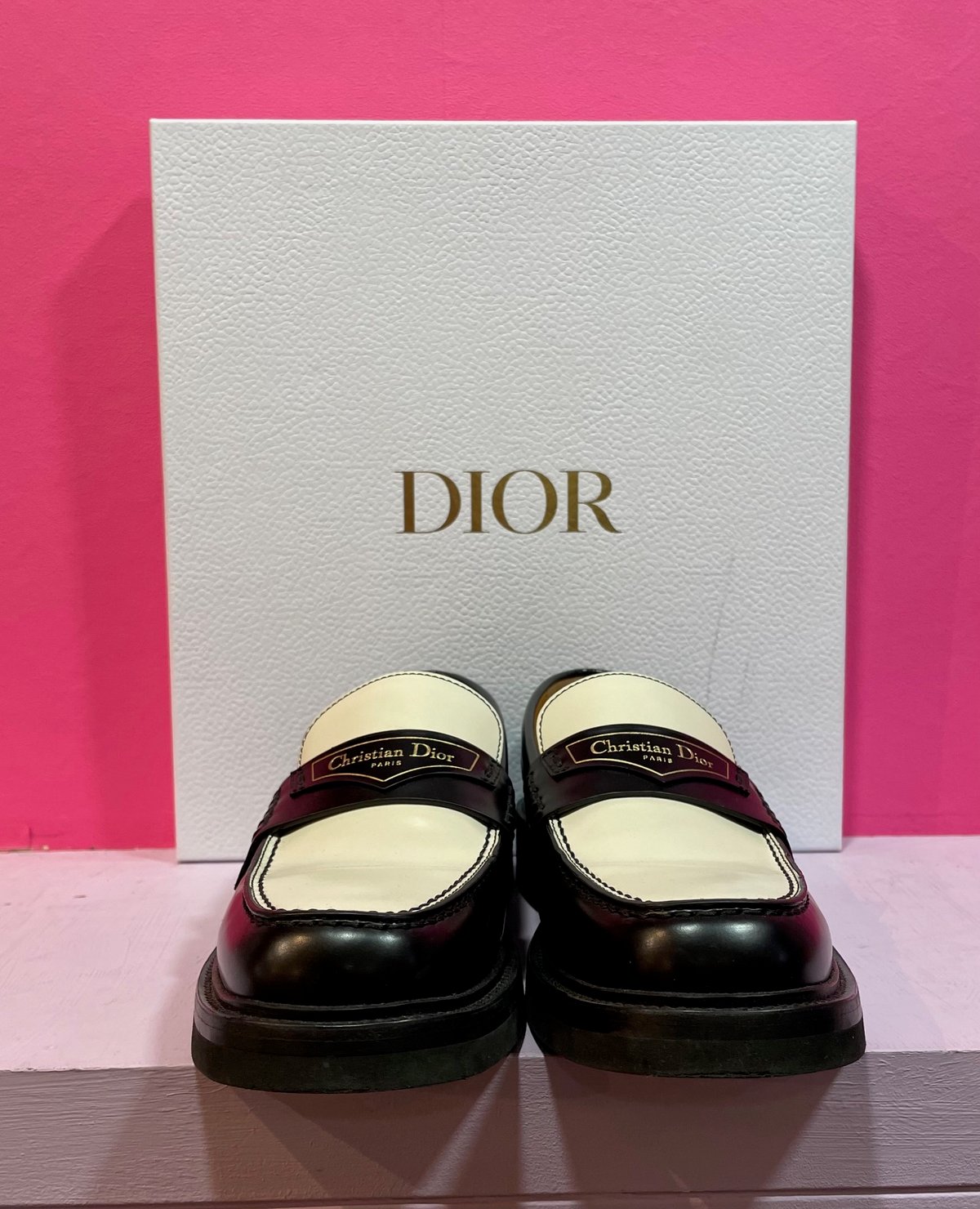 USED【Christian Dior】「BOY」バイカラーローファー 38 | マルアール