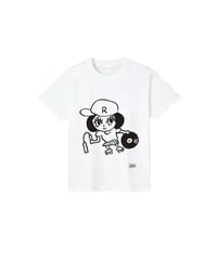 らりーちゃんT-SHIRTS／ホワイト／ブラック