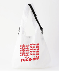 "FUCK OFF" ショルダー マルシェBAG（RED）