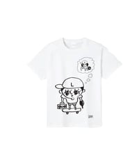 らいぶーくんがらりーちゃんのことを思い描いている、POCKET T-SHIRTS　【受注可能】