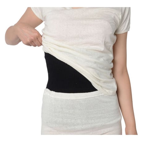 LC絹コットン二重ウエストウォーマー