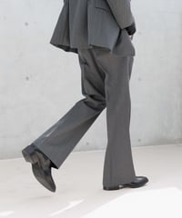 ULTIMATE 尾州WOOL 60/2 HIGH COUNT TWILL  CLASSIC FLARED TROUSERS