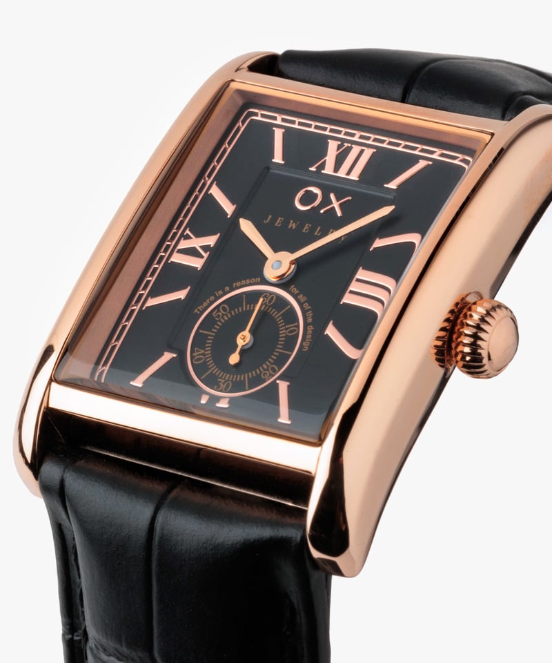 OX JEWELRy Signature Line Classic Rectangle Fac