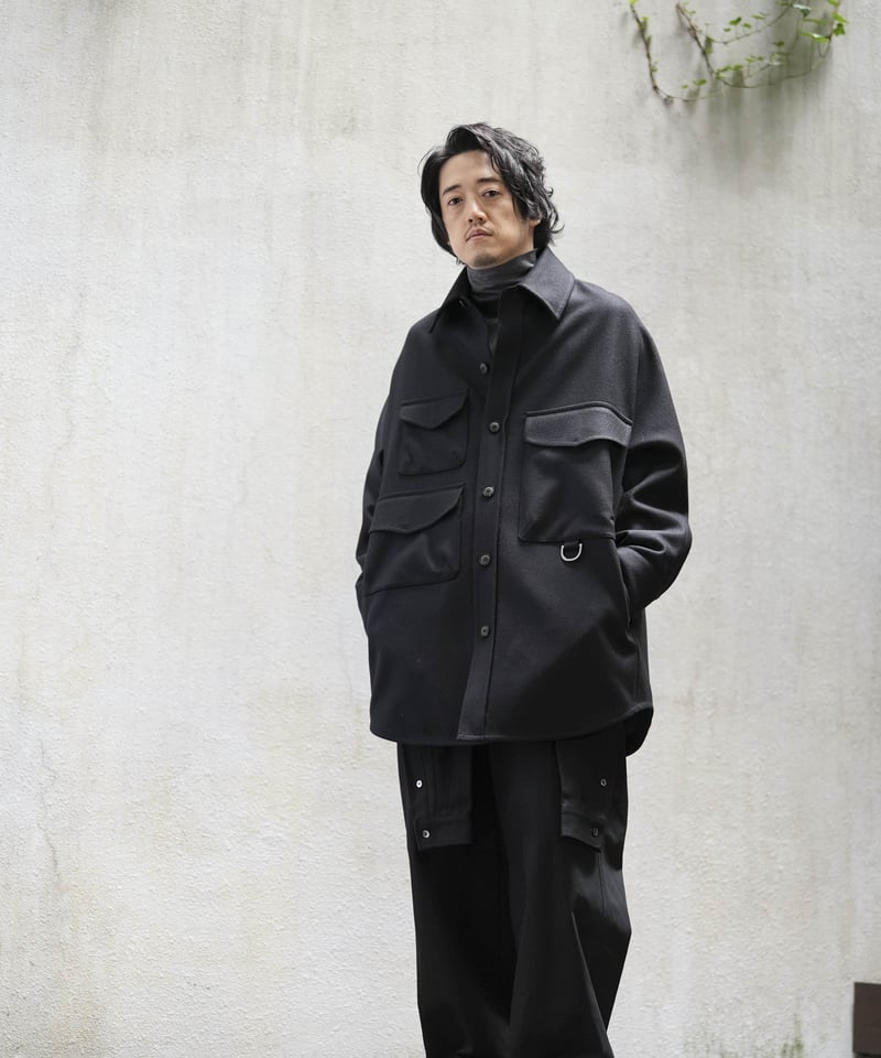 MB LIMITED 40/2 GAS COTTONフェイクオールインワンパンツ