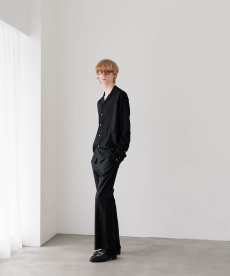ULTIMATE "尾州" FABRIC  Super140’s WOOL OZONE WASHABLE OPEN COLLAR SHIRTS