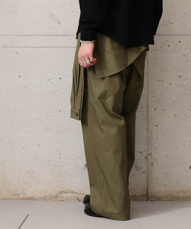 MB LIMITED 40/2 GAS COTTONフェイクオールインワンパンツ 10/19アーカイブ発売】MB LIMITED 40/2 GAS COTTON フェイクオ