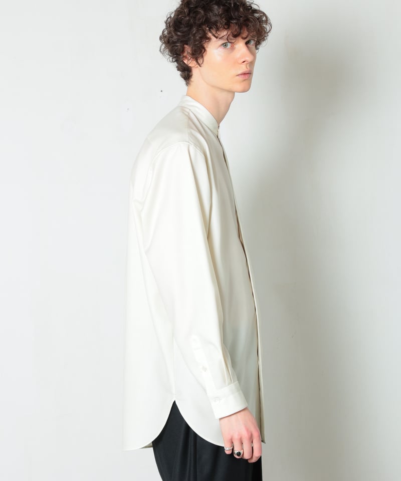 MBハイエンド尾州ウールシャツ（リラックスフィット）オフホワイト S