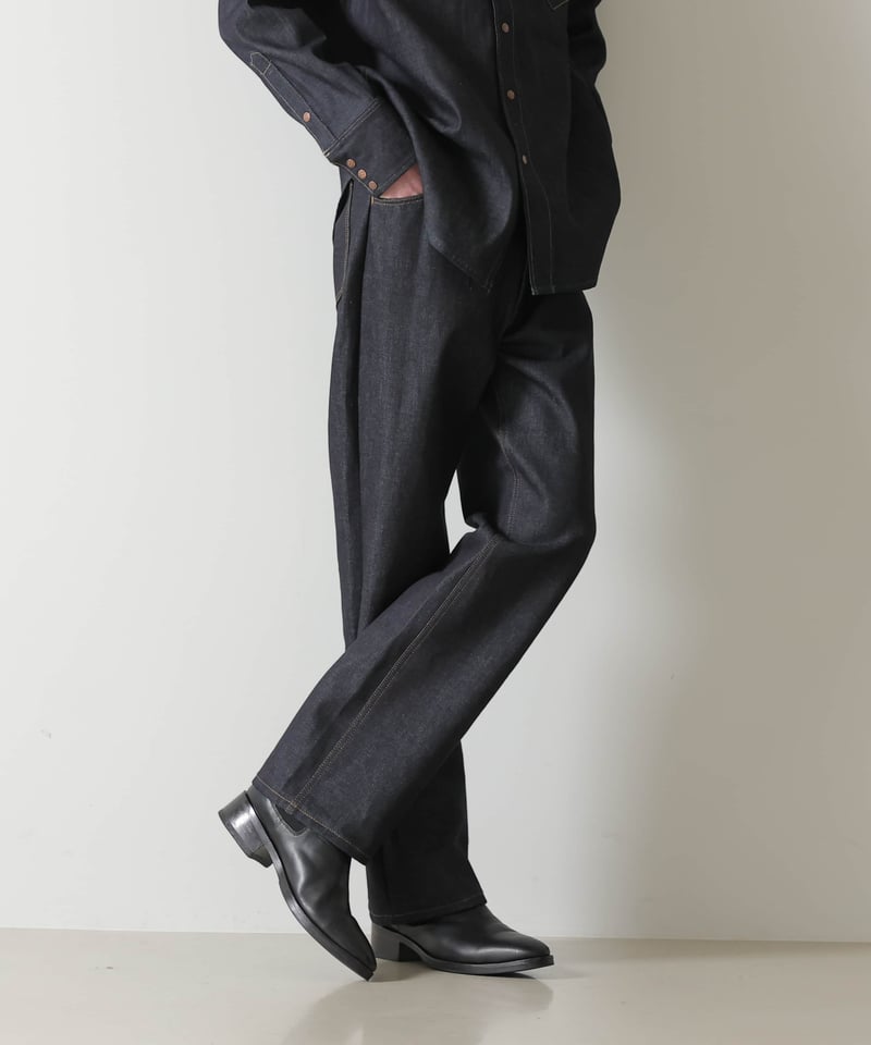 MB COLLABORATION リジッドデニム WRANCHER ランチャードレスジーンズ