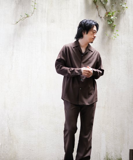 ULTIMATE "尾州" FABRIC  Super140’s WOOL OZONE WASHABLE OPEN COLLAR SHIRTS