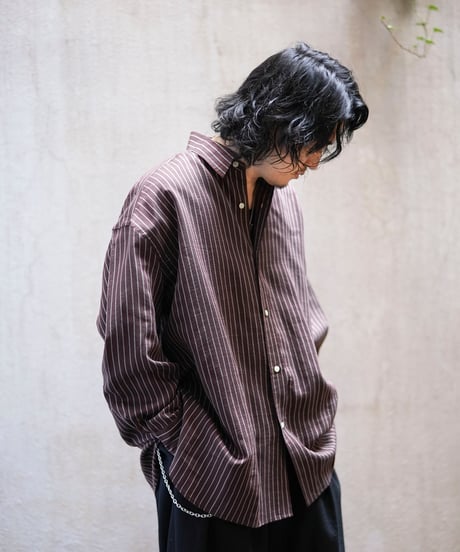 MB ハイエンドストライプビッグシャツ  fabric by ACAR
