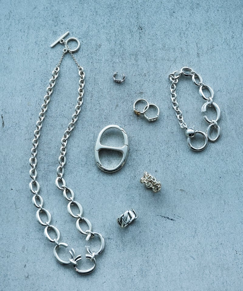 未使用 OX JEWELRy アンカーチェーンダブルリング 19号程度 9/28発売】OX JEWELRy Center Anchor Chain Classic
