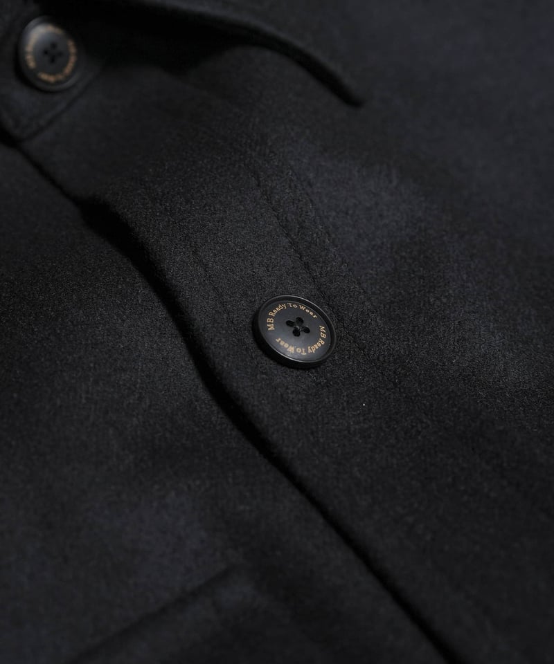 MBハイエンド尾州ウール 60/2 WORSTED WOOL ダブルメルトンコート | MB