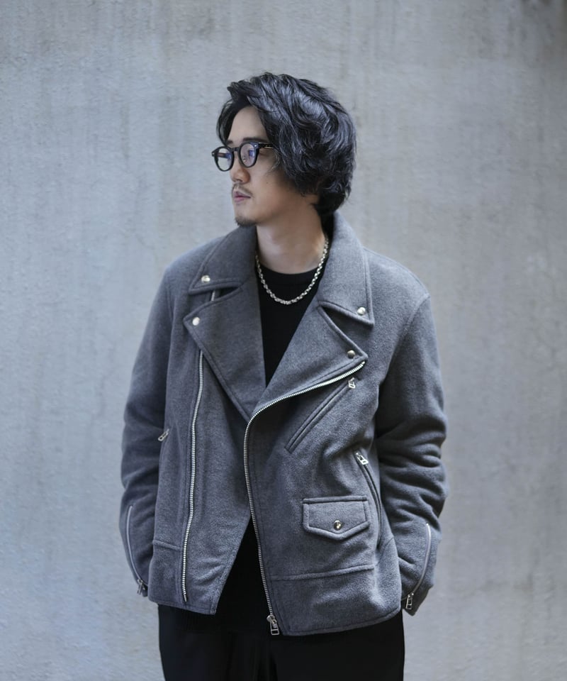 MB LIMITED フリースダブルライダース by Lanificio Becagli IT