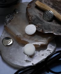 OX JEWELRy Silver Button Badge SMALL