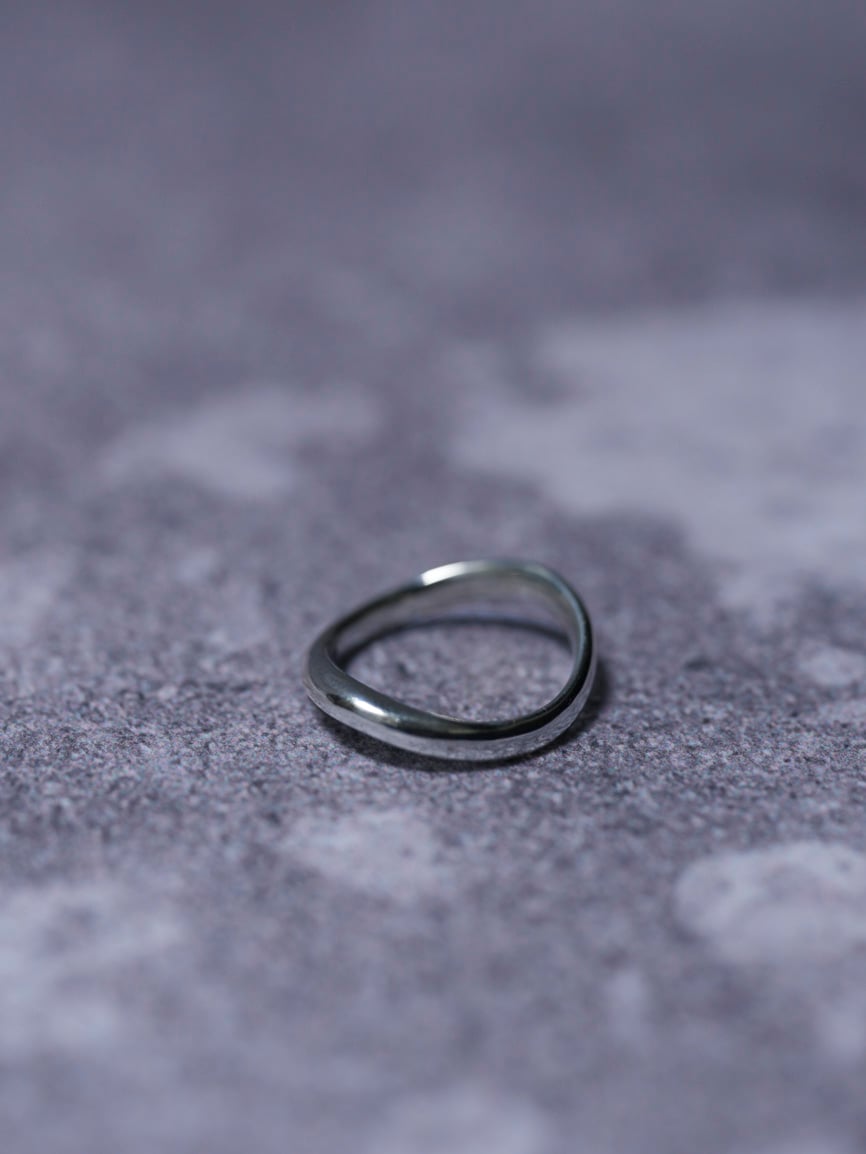OX JEWELRY Silver Curve Signet Ring　19号 original