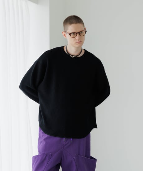 【6/14発売】ULTIMATE FABRIC HIGH TWIST EXTRA FINE MERINO WOOL WAFFLE CREW NECK by UMEDA NIIGATA