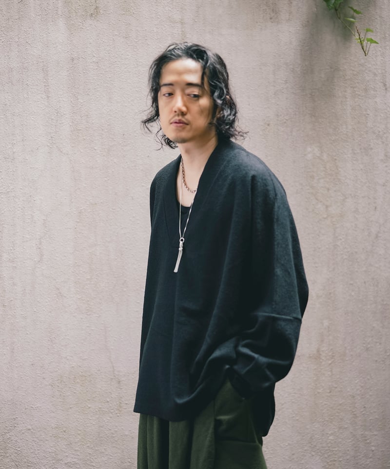 MBハイエンド Vネックヴィンテージブークレプルオーバー | MB -there