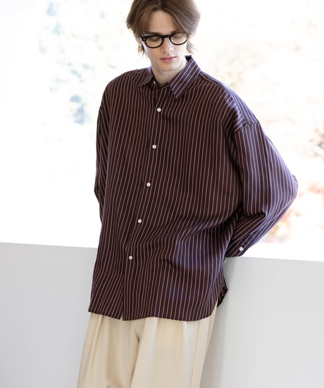 MB ハイエンドストライプビッグシャツ  fabric by ACAR