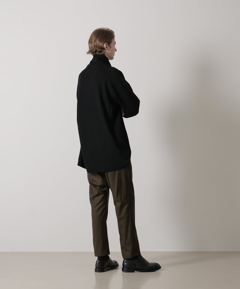 MB　ハイエンド尾州ウール Vネック長袖カットソー 黒　非売品 MBハイエンド尾州ウールニットカットソー | MB -there is a