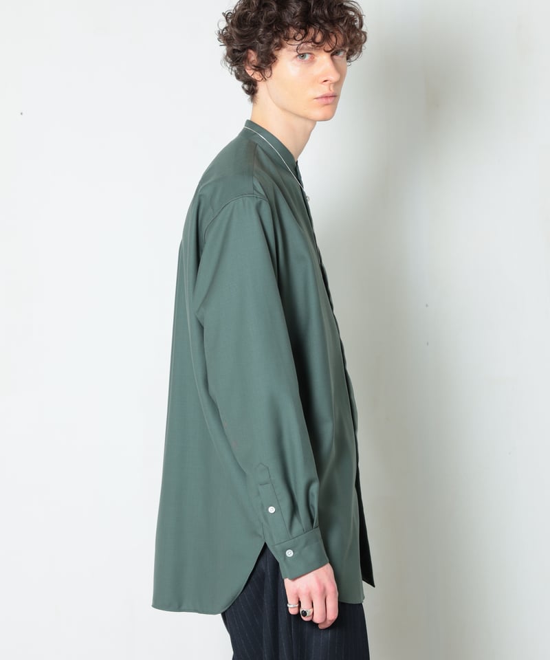 MBハイエンド尾州ウールシャツ(バンドカラー) | MB -there is MBハイエンド尾州ウールシャツ(バンドカラー) | MB -there is
