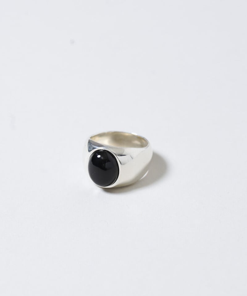 OX JEWELRY Silver Big Onyx Ring | MB -there is