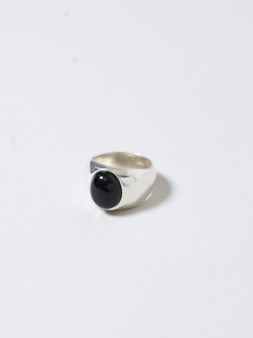 OX JEWELRY Silver Big Onyx Ring | MB -there is