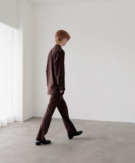 ULTIMATE "尾州" FABRIC  Super140’s WOOL OZONE WASHABLE OPEN COLLAR SHIRTS