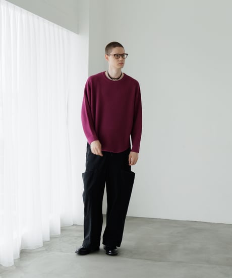 【6/14発売】ULTIMATE FABRIC HIGH TWIST EXTRA FINE MERINO WOOL WAFFLE CREW NECK by UMEDA NIIGATA