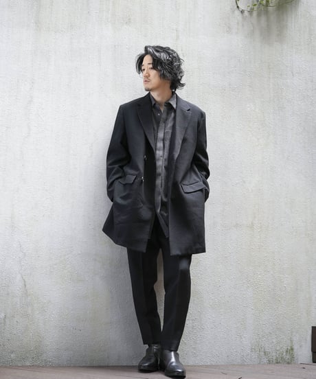 MBハイエンド尾州 近江晒ウール スリムスラックス