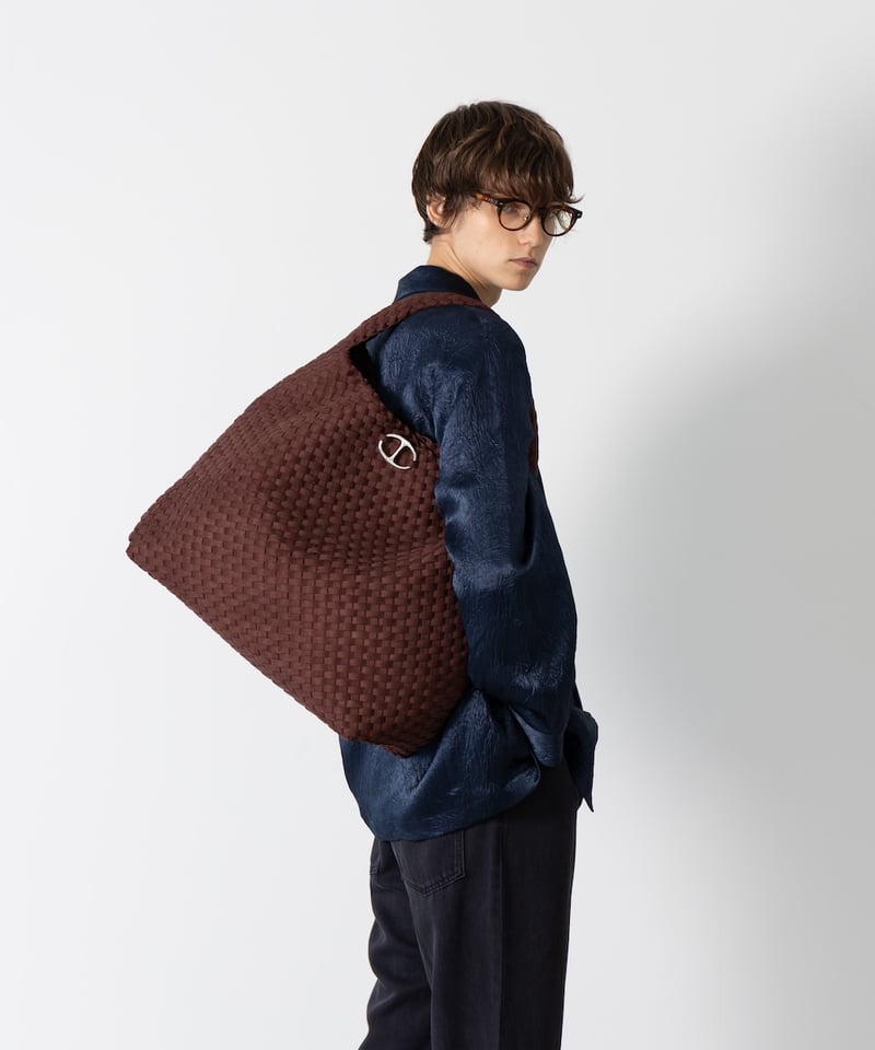 ★最終価格OXJEWELRy IntrecciatoEditorsBagブラウン OX JEWELRy Intrecciato -ADD- Editors Bag | MB -