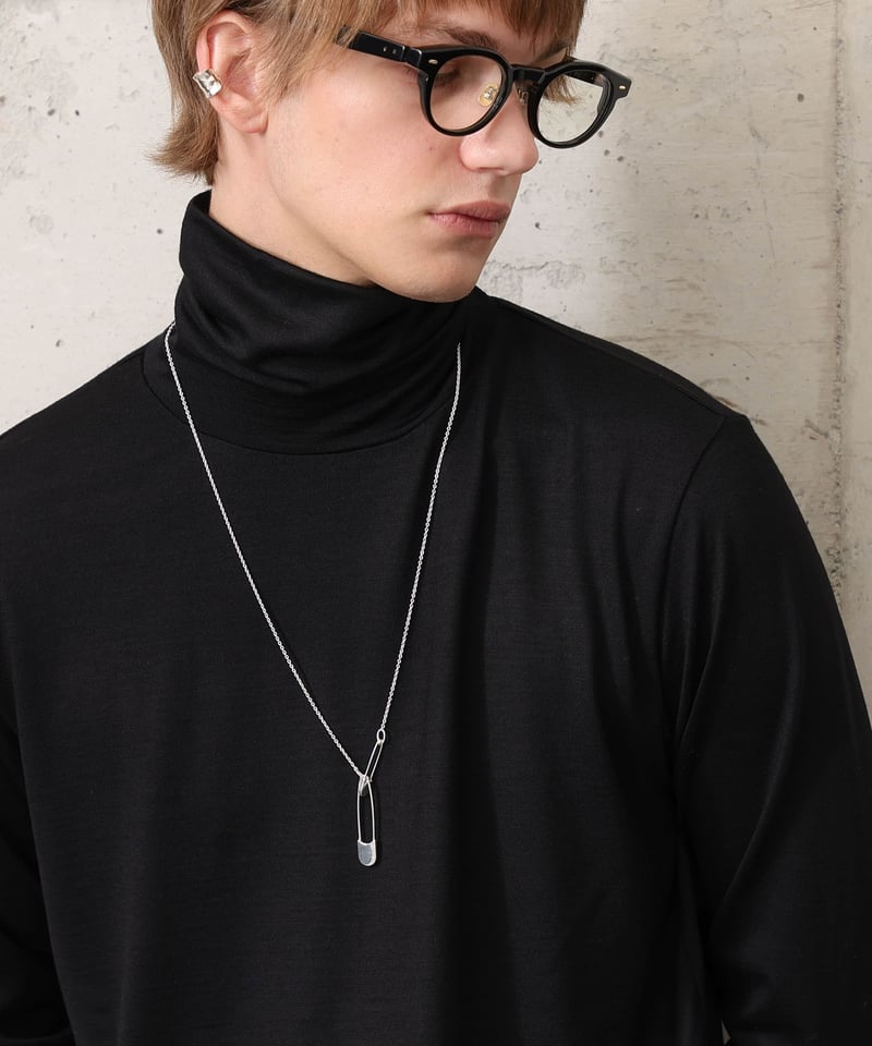 OX JEWELRy Safety Pin Long Necklace | MB -there